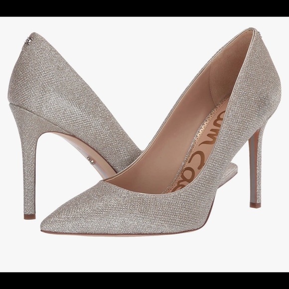 Sam Eldeman Sparkling Silver Stilettos - Picture 2 of 10